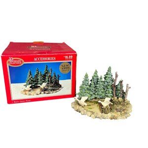 1998 Vintage Dickens Collectables Accessories Resin Geese Pond Figure